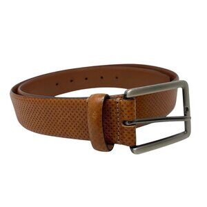Jos A Bank Mens Dress Belt Genuine Italian Leather Diamond Print Size 32‎